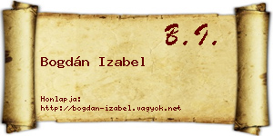 Bogdán Izabel névjegykártya